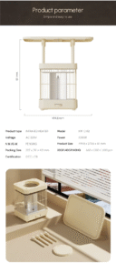 CH12 Hot Sale High Temperature Electric Air Heaters Portable Electric Space Heater 20 128x300