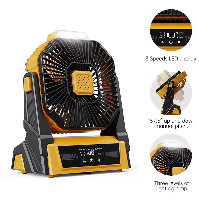 Lithium Battery Operated Portable Mini Desk Table Fan Portable USB Rechargeable 5 4