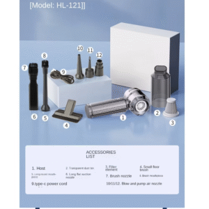 handhold car vacuum portable cordless cleaner with brushless motor mini vacuum rechargeable airduster/blower for car,home,office,pet